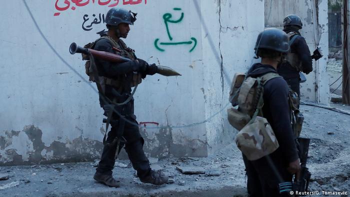 Солдати іракської армії, які беруть участь в операції зі звільнення Мосула