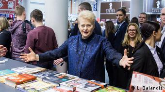 Lithuanian President Dalia Grybauskaitë at the Vilnius Book Fair