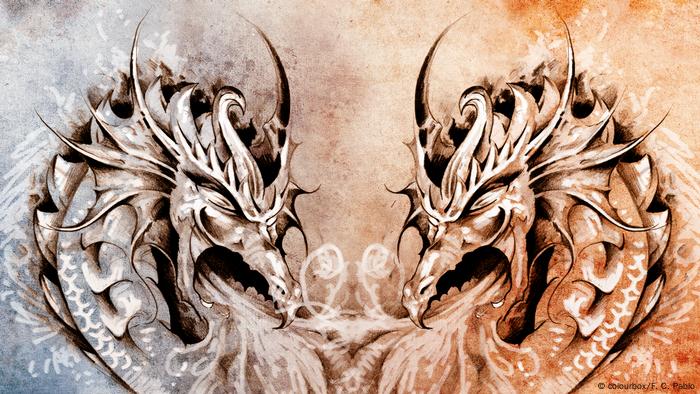 Tatoo art with a medieval dragon (colourbox/F. C. Pablo)