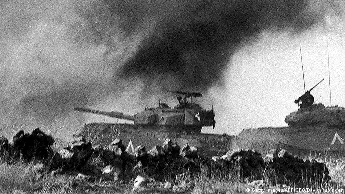 مواجهات بين القوات الإسرائيلية والسورية على مرتفعات الجولان في حرب تشرين 1973
