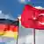 Bandeiras da Alemanha e Turquia