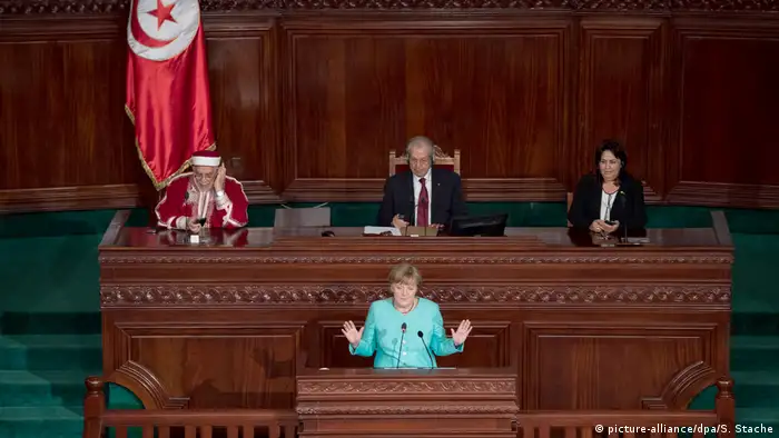 Tunesien Angela Merkel Rede Parlament