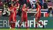 Bayern-Spieler klatschen sich ab. Foto: dpa-pa Bayern-Spieler klatschen sich ab. Foto: dpa-pa