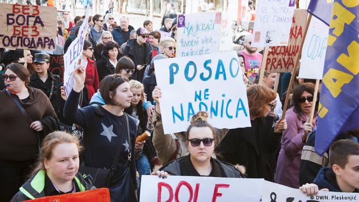 Serbien Weltfrauentag in Belgrad