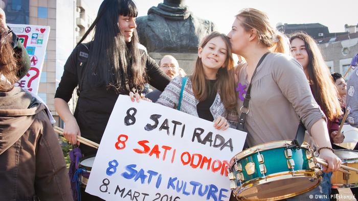 Serbien Weltfrauentag in Belgrad