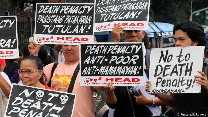 Philippinen Unterhaus beschließt Rückkehr zur Todesstrafe | Protest
