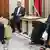 Katar Außenminister Iran Mohammad Javad Zarif & Scheich Hamad Al Thani