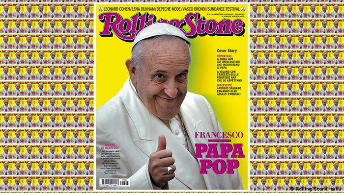 Italien Zeitschrift Rolling Stone mit Papst auf Titelseite (Rolling Stone Italia)