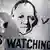 Ein Mann geht am Mittwoch, 12. Nov. 2008, in Berlin hinter einem Transparent des Arbeitskreises gegen Vorratsdatenspeicherung vorbei, auf dem Bundesinnenminister Wolfgang Schaeuble zu sehen ist und "Big Schaeuble is watching you" geschrieben steht(Quelle: AP)
