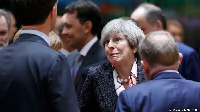 Großbritannien Theresa May beim EU Gipfel in Brüssel (Reuters/Y. Herman )