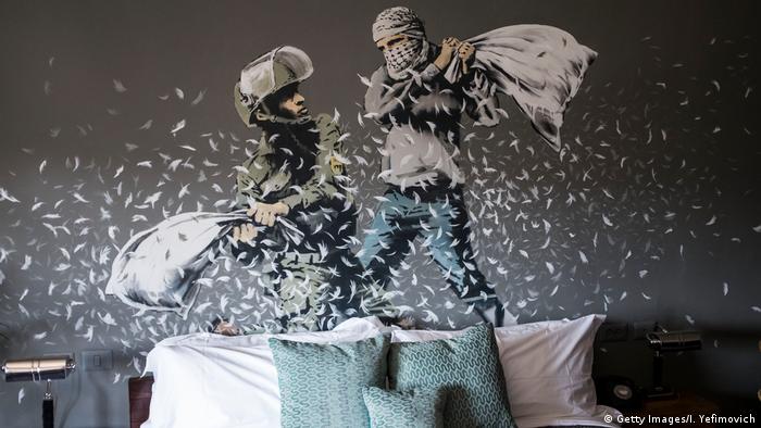 Banksys Walled Off Hotel in Bethlehem (Getty Images/I. Yefimovich)