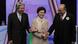 Carrie Lam, John Tsang Chun-wah, Woo Kwok-hing TV Debatte Hongkong Carrie Lam, John Tsang Chun-wah, Woo Kwok-hing TV Debatte Hongkong