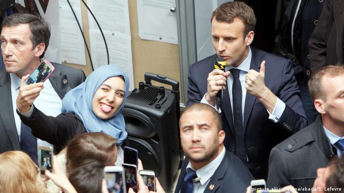 Frankreich Emmanuel Macron besucht die Universität in Lille