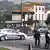 Французские полицейские на улице перед школой в Грасе, где произошла стрельба