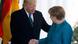 Trump shakes Merkel's hand Trump shakes Merkel's hand