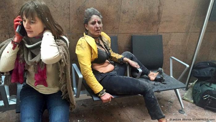 Women injured in explosions at Brussels airport