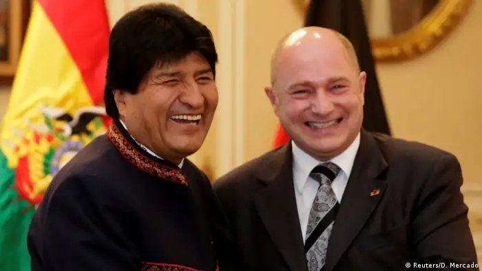 Bolivien Evo Morales und Rainer Bomba in La Paz (Reuters/D. Mercado)