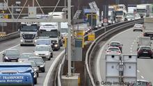 PASSAU, GERMANY - JANUARY 28: Cars arriving from Austria to Germany are queued in front of a police check point on the A3 highway near the border to Austria on a section used by arriving migrants and refugees on January 28, 2016 near Passau, Germany. The flow of migrants arriving in Passau has dropped to between 500 and 1,000 per day, down significantly from last November, when in the same region up to 6,000 migrants were arriving daily. German police only allows migrants to enter who say they will apply for asylum in Germany. Those who say they want to continue to other countries, such as Denmark or Sweden, are denied entry and brought back to Austria. (Photo by Johannes Simon/Getty Images)