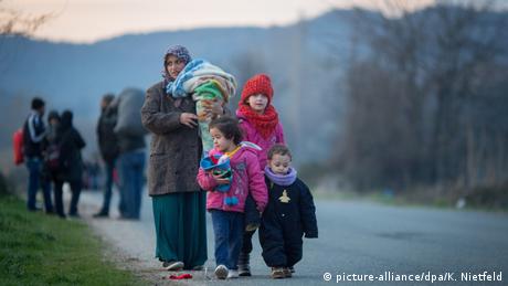 Flüchtlinge an der griechisch-mazedonischen Grenze