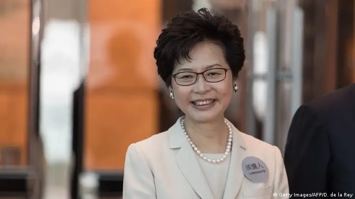 Hongkong chief executive Kandidatin Carre Lam