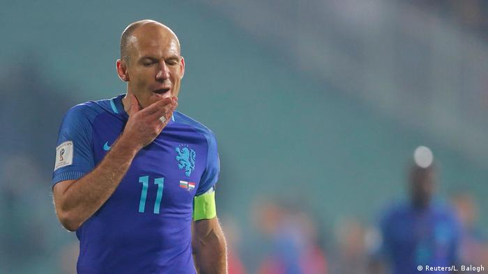 Arjen Robben nach der Niederlage in Sofia. Foto: Reuters