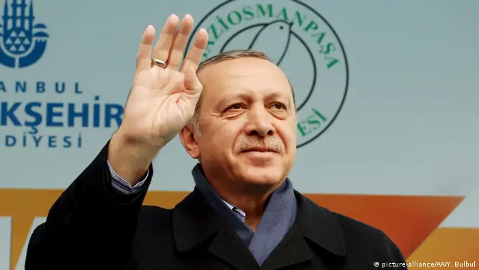 Turkish President Erdogan at mass opening ceremony in Istanbul