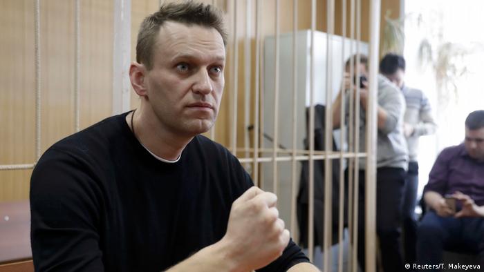 Russland Nawalny im Tverskoi Gericht in Moskau (Reuters/T. Makeyeva)