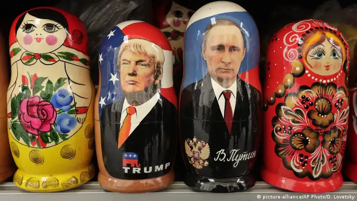 Symbolbild Russland-USA - Matruschkas von Trump und Putin