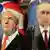 Матрешки с изображениями Дональда Трампа и Владимира Путина