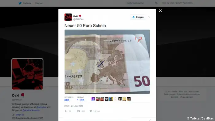 50 Euro banknote with Brexit joke (Twitter/DakiDax)