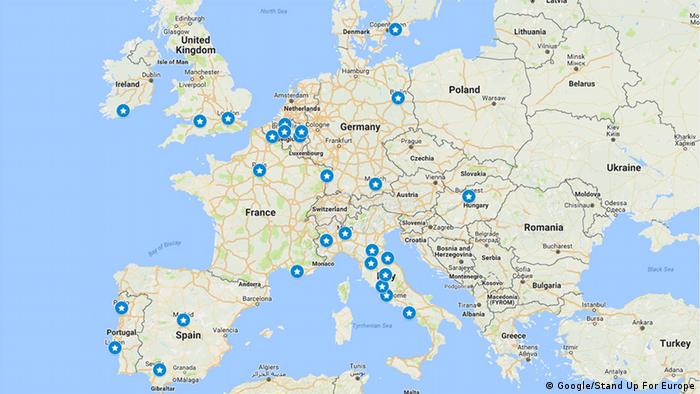 Google Map, Initiative Stand Up For Europe