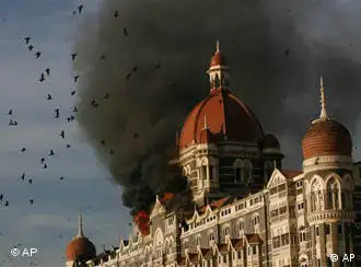 受到袭击的印度孟买泰姬陵酒店