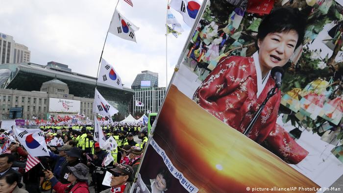 Südkorea Seoul Demonstration für die ehemalige Präsidentin Park Geun Hye