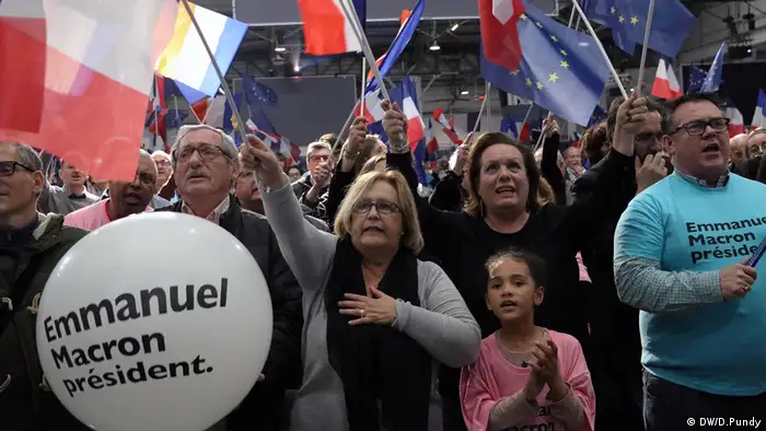 Emmanuel Macron bei Wahlkampfveranstaltung in Marseille (DW/D.Pundy)