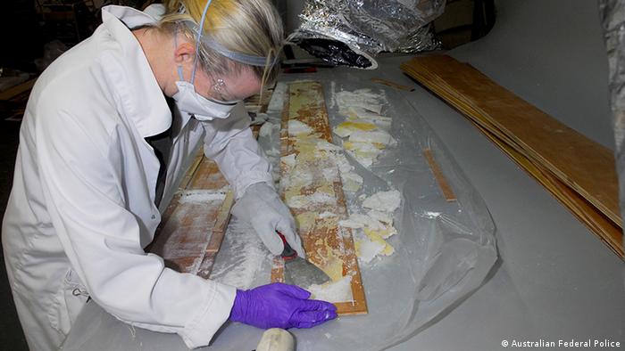 Policía australiana decomisa un cargamento de metanfetamina. 