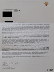 Brief vom türkischen Ministerpräsidenten an türkische Wähler in Deutschland