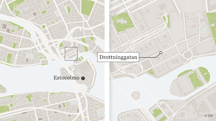 Infografik Sweden Drottninggatan Stockholm Karte POR