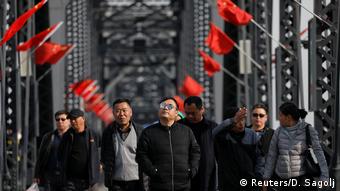 China-Nordkorea Grenze bei Dandong