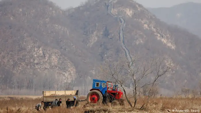 China-Nordkorea Grenze bei Dandong