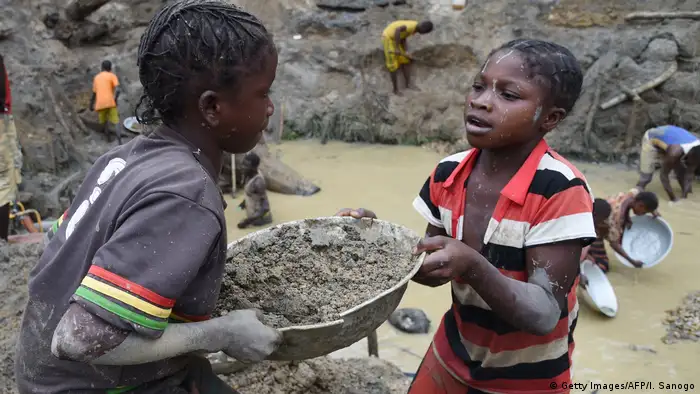 Kinderarbeit in Goldminen