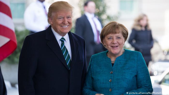 USA Donald Trump und Angela Merkel
