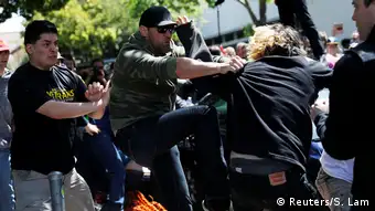 USA Berkeley Trump Anhänger vs Gegner Gewalt