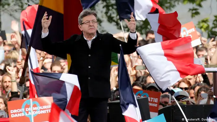 Frankreich | Präsidendschaftskandidat Jean-Luc Melenchon in Toulouse (Reuters/R. Duvignau)