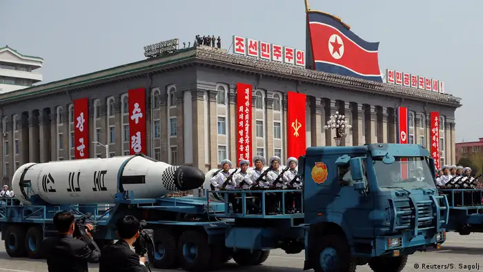 Nordkorea Militärparade in Pjöngjang
