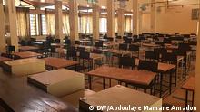 10.04.2017
Der Campus in Nigers Hauptstadt Niamey ist menschenleer: Die Regierung hat ihn nach den Studentenprotesten am 10.04.17 vorübergehend geschlossen. Studenten wurden aufgefordert den Campus zu verlassen
