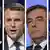 Bildkombo Kanditaten Frankreich Mélenchon, Macron, Fillon, Le Pen