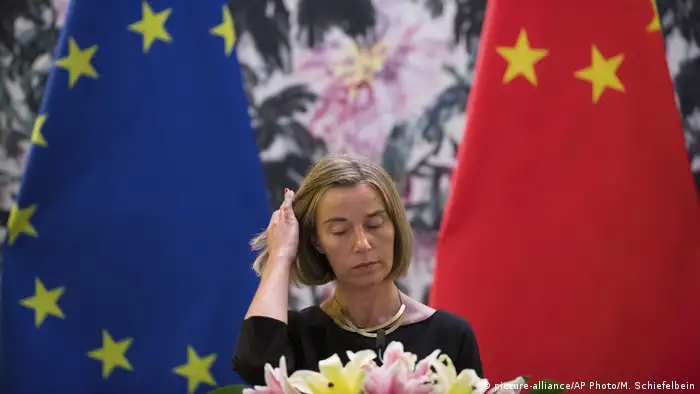 La alta representante de la Unión Europea para Política Exterior, Federica Mogherini, manifestó que China es un socio clave para afrontar los conflictos como la guerra de Siria o el brexit. (20.04.2017)