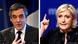 François Fillon e Marine Le Pen François Fillon e Marine Le Pen