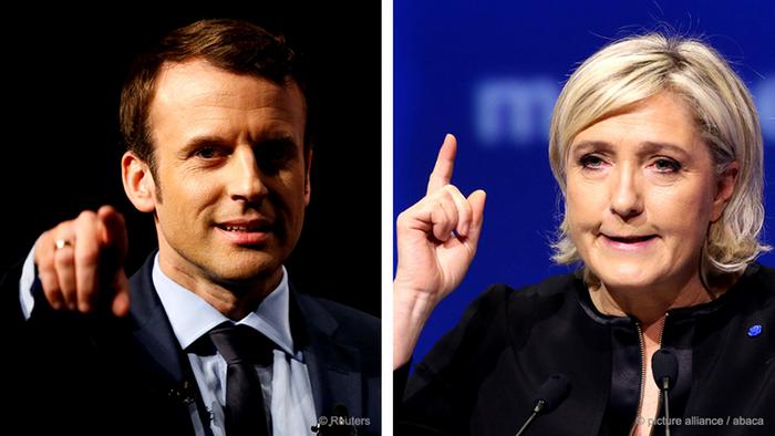 Kombobild Macron Le Pen