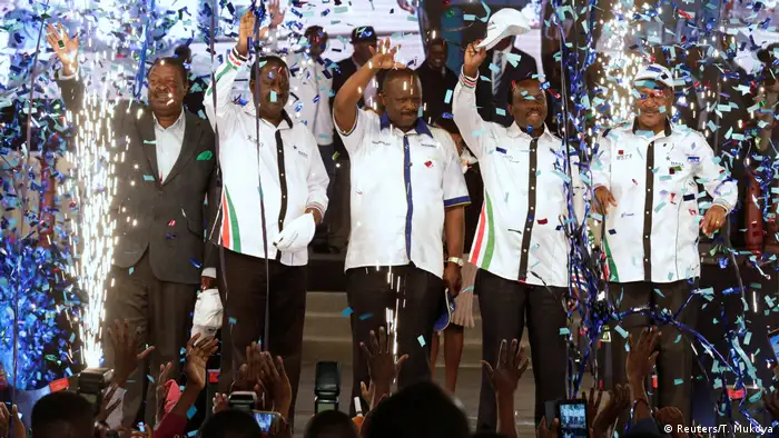 Kenia Oppositionsführer in Nairobi (Reuters/T. Mukoya)